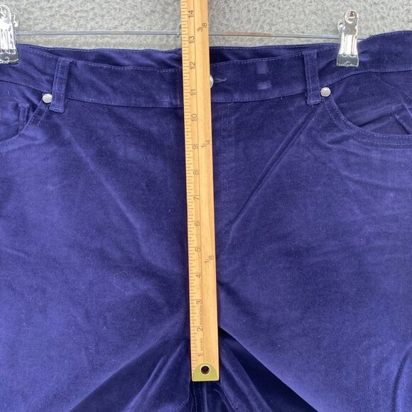 DG2 Diane Gilman Jeans Womens 18W Petite Bootcut Blue Velvet Stretch Everyday - Picture 6 of 12